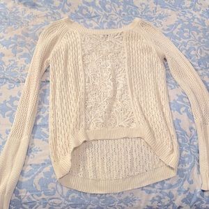 White lace sweater